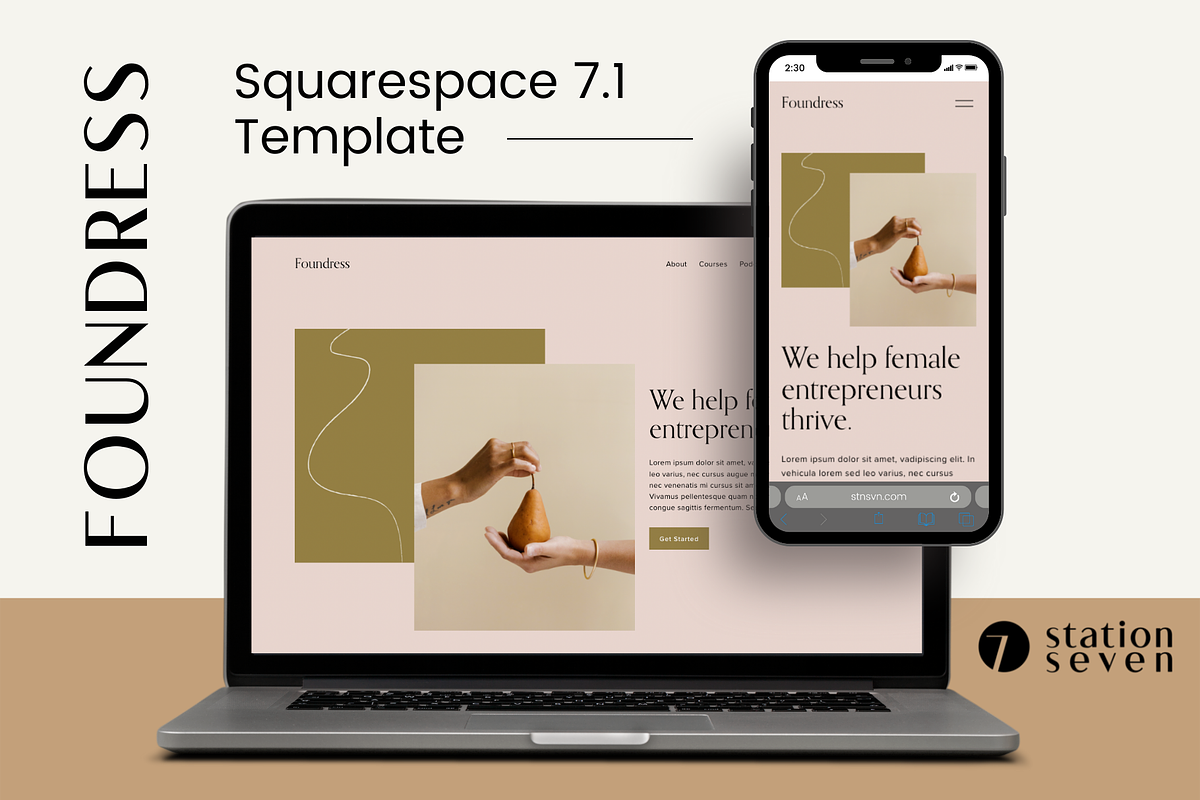 Squarespace 7.1 Template - Foundress, a Websites & App Template by Station Seven (Photo 1 of 4)