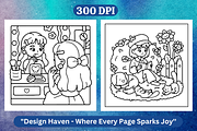Cozy Girl Homebody Coloring Book, a Decorative Illustration by Coco Bloom (Thumbnail 3 of 4)