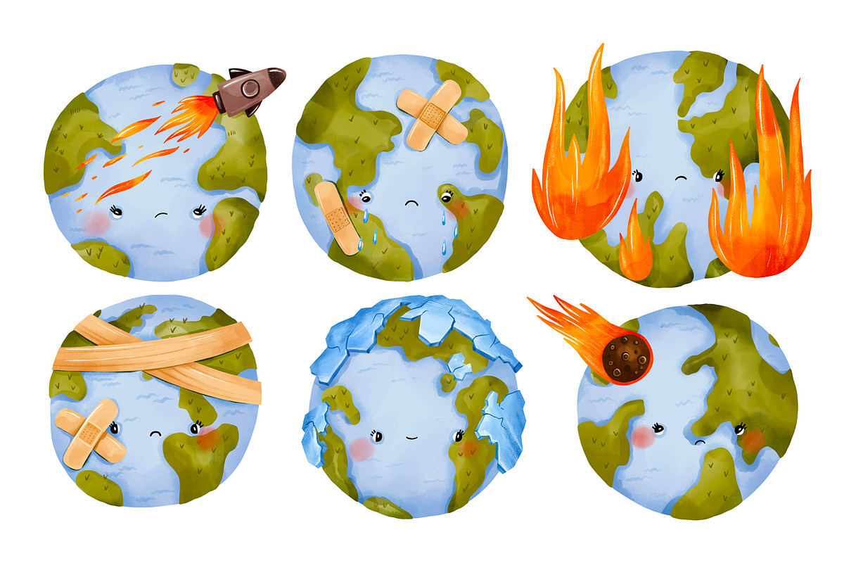 Earth Day Save the Planet Clipart, a Seasonal Illustration by the_myro (Photo 1 of 7)