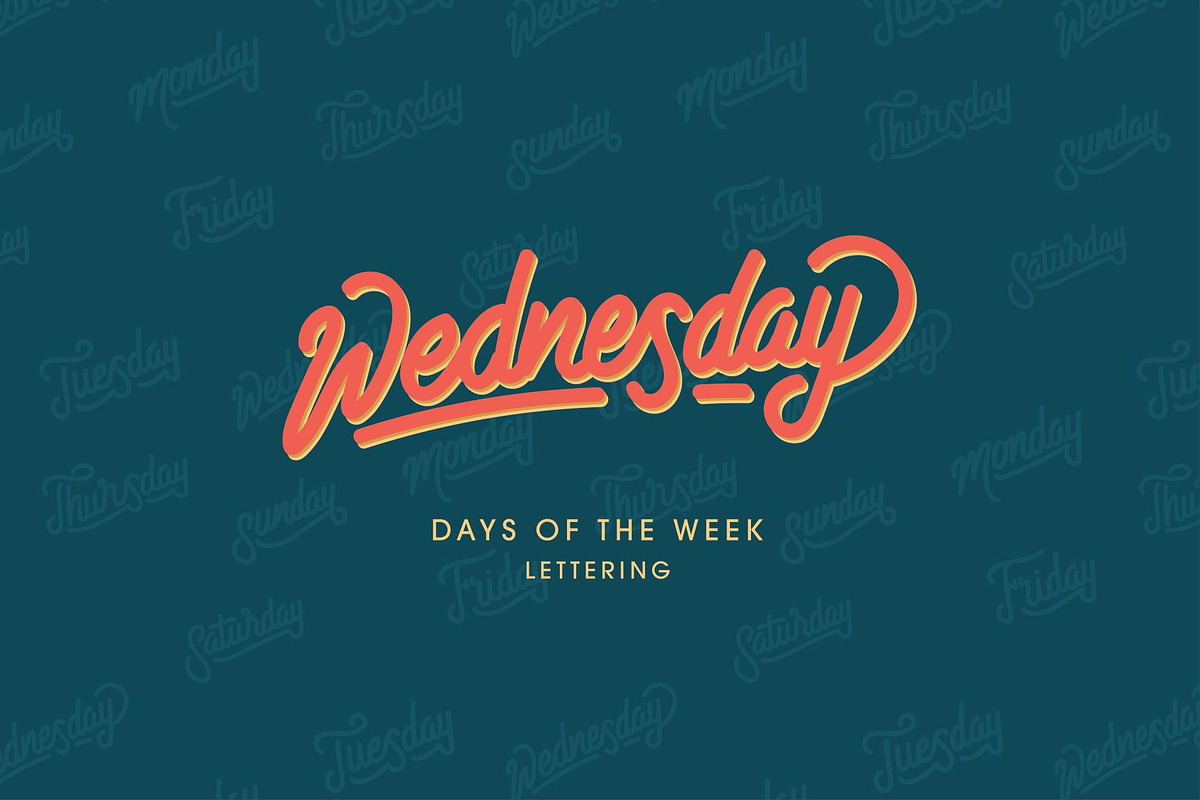Days of the Week Lettering, an Object Graphic by SkutSkuy Graphic  (Photo 1 of 2)