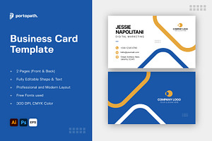 Business Card Template, a Business Card Template by Portocraft