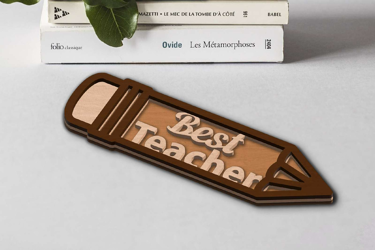 Pencil Set Decor Multilayer Template, a Templates & Theme by LaserCutano (Photo 2 of 11)