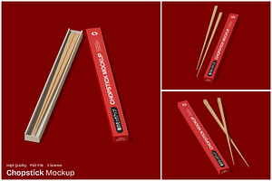 Chopstick Mockup, a Household Mockup by Unerispace