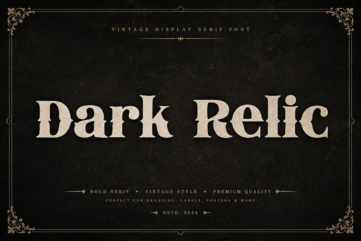 Dark Relic, a Serif Font by Wow Magic (Photo 1 of 4)