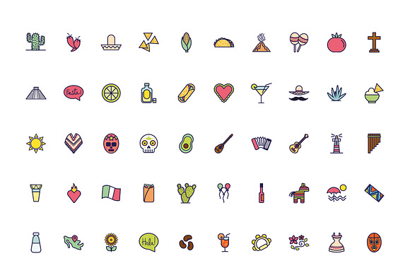 Mexican Culture Icon Set preview 2