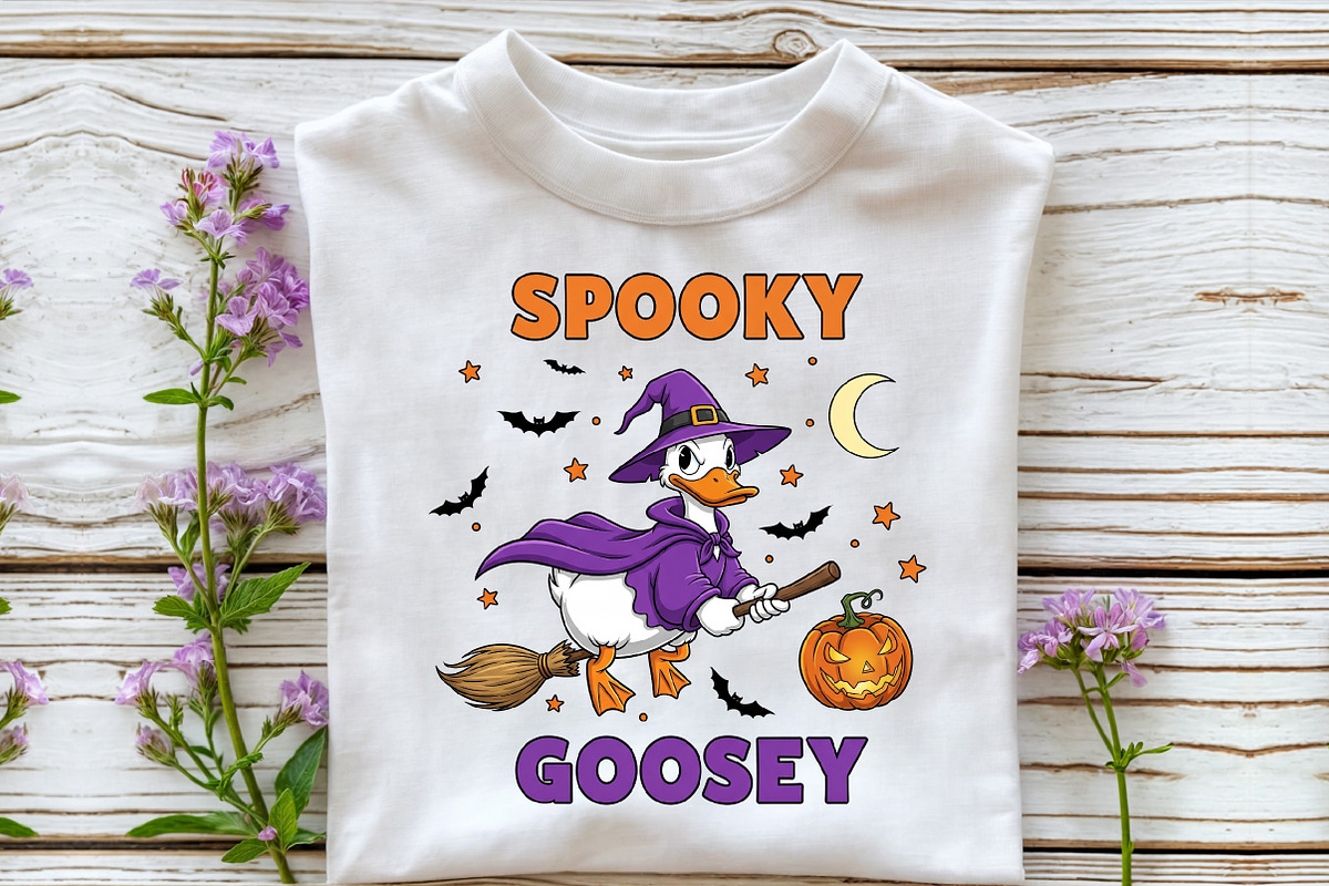 Halloween Spooky Goosey Witch Png, an Illustration by DreamCafeArt (Photo 3 of 7)
