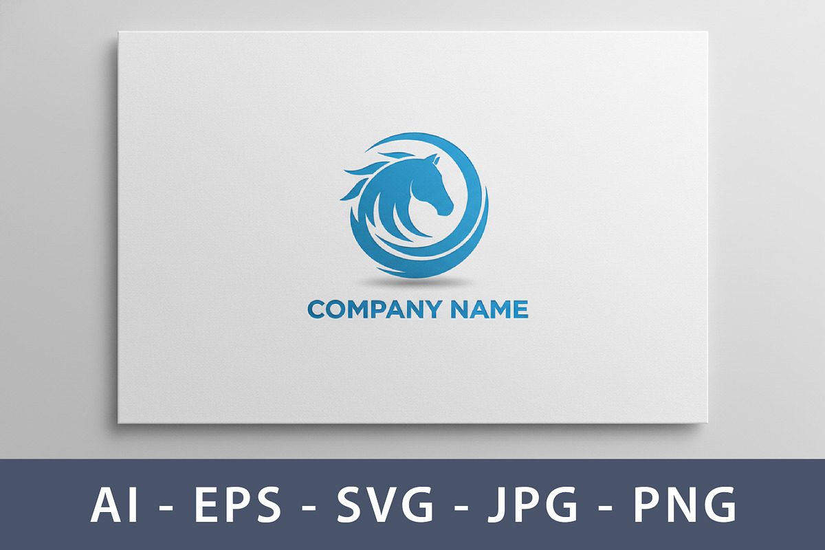 Dynamic Horse Head Circle Logo, a Branding & Logo Template by Saba Vector (Photo 2 of 3)