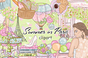 Summer In Paris Clipart, an Illustration by GlamArtZhanna (Thumbnail 1 of 4)