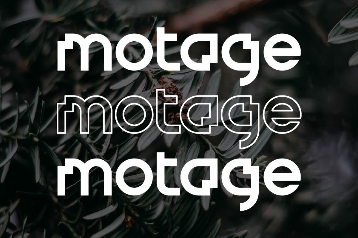 Motage – Geometric Logo Sans Serif, a Sans Serif Font by Artiveko (Photo 8 of 8)