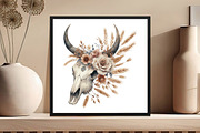 Western Desert Cow Skull Boho, an Illustration by DreamCafeArt (Thumbnail 5 of 5)