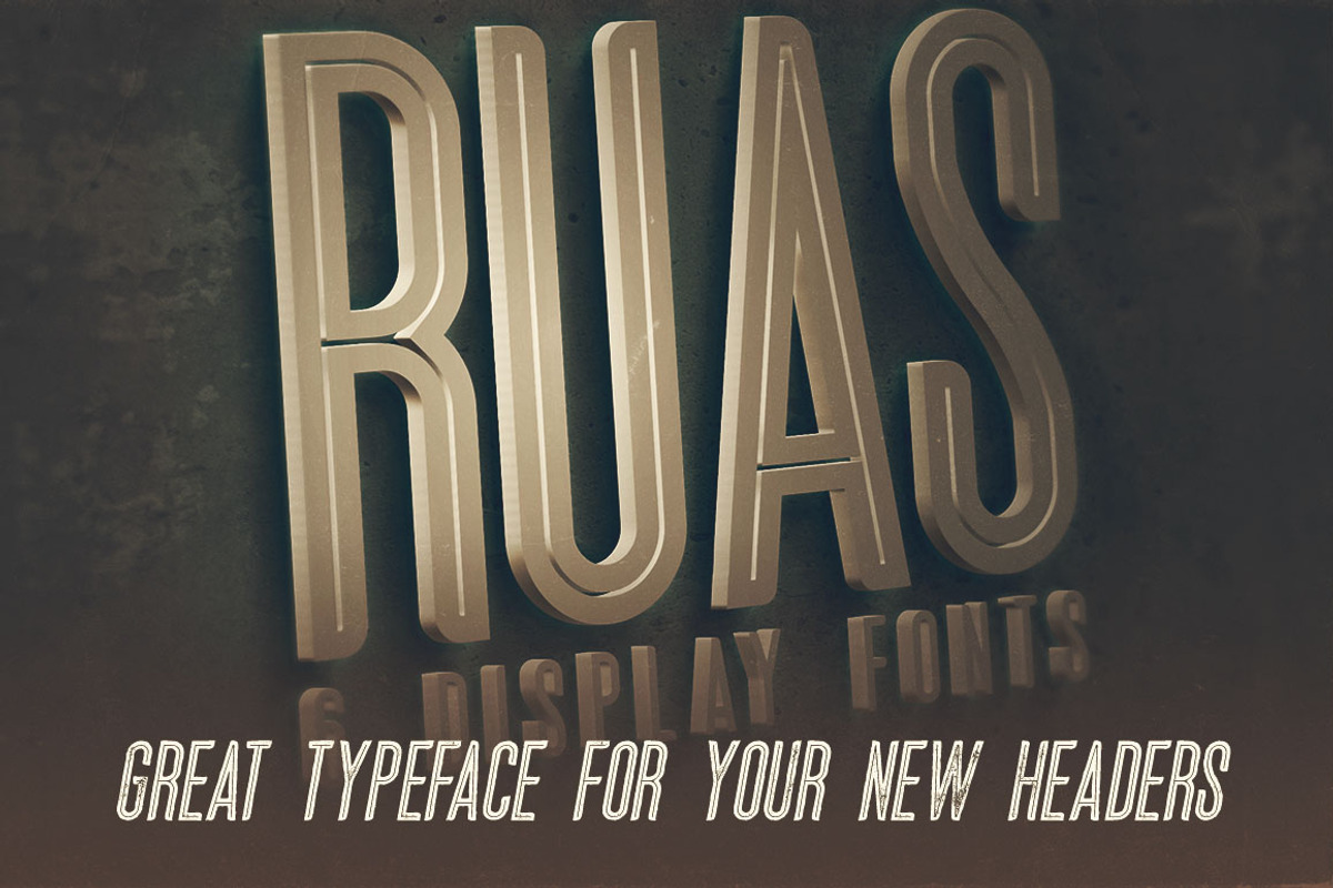 Ruas - Vintage Style Font preview 4