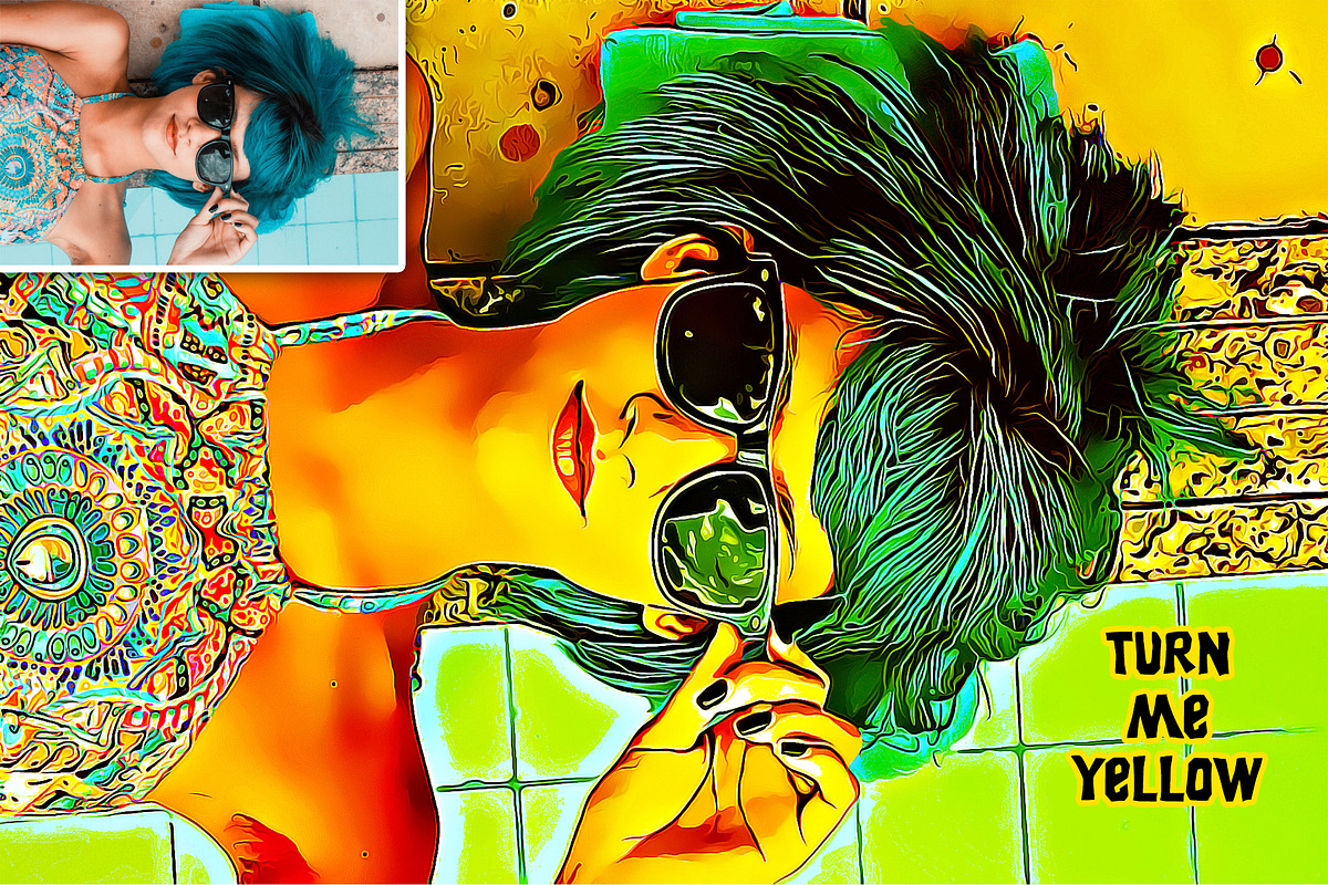 Turn Me Yellow - PhotoShop Action, an Action Add-On by KnightWipers (Photo 4 of 6)