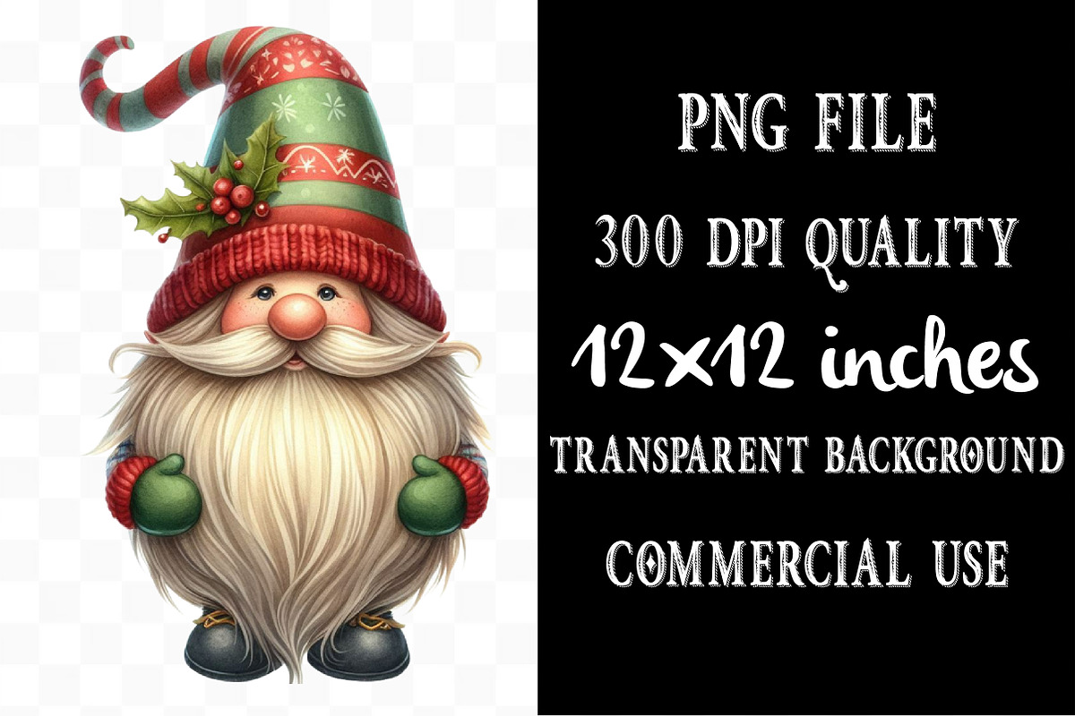 Funny Christmas Gnome Sublimation, an Illustration by Designking (Photo 4 of 5)