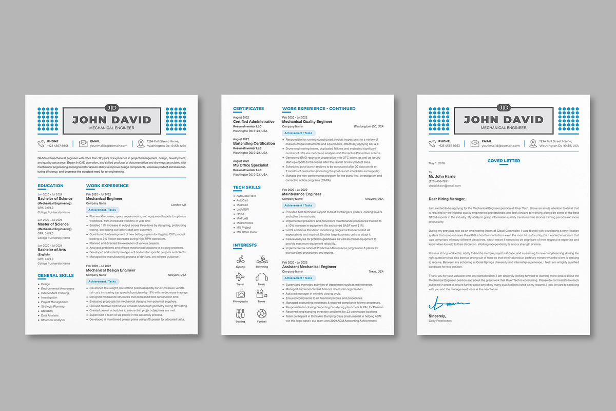 JOB WINNING RESUME - 50 TEMPLATES, a Resume Template by ResumeInventor (Photo 31 of 184)