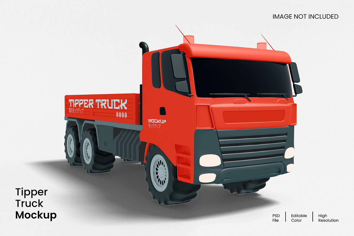Tipper Truck Mockup, a Household Mockup by Unerispace (Photo 1 of 2)