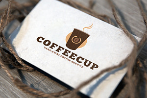 Take Away Coffee Shop Logo Template