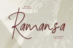 Ramansa Signature Font