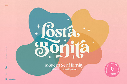 Losta Bonita - Modern Serif Family, a Font by creativemedialab