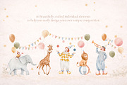 Circus Watercolor Clipart Set, a Decorative Illustration by Lembrik's Artworks (Thumbnail 2 of 5)