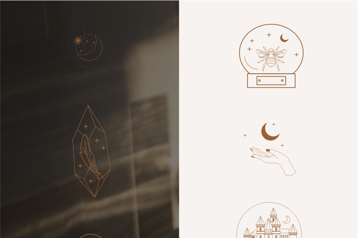 A set of magical logos, a Branding & Logo Template by Yana_mide (Photo 6 of 12)