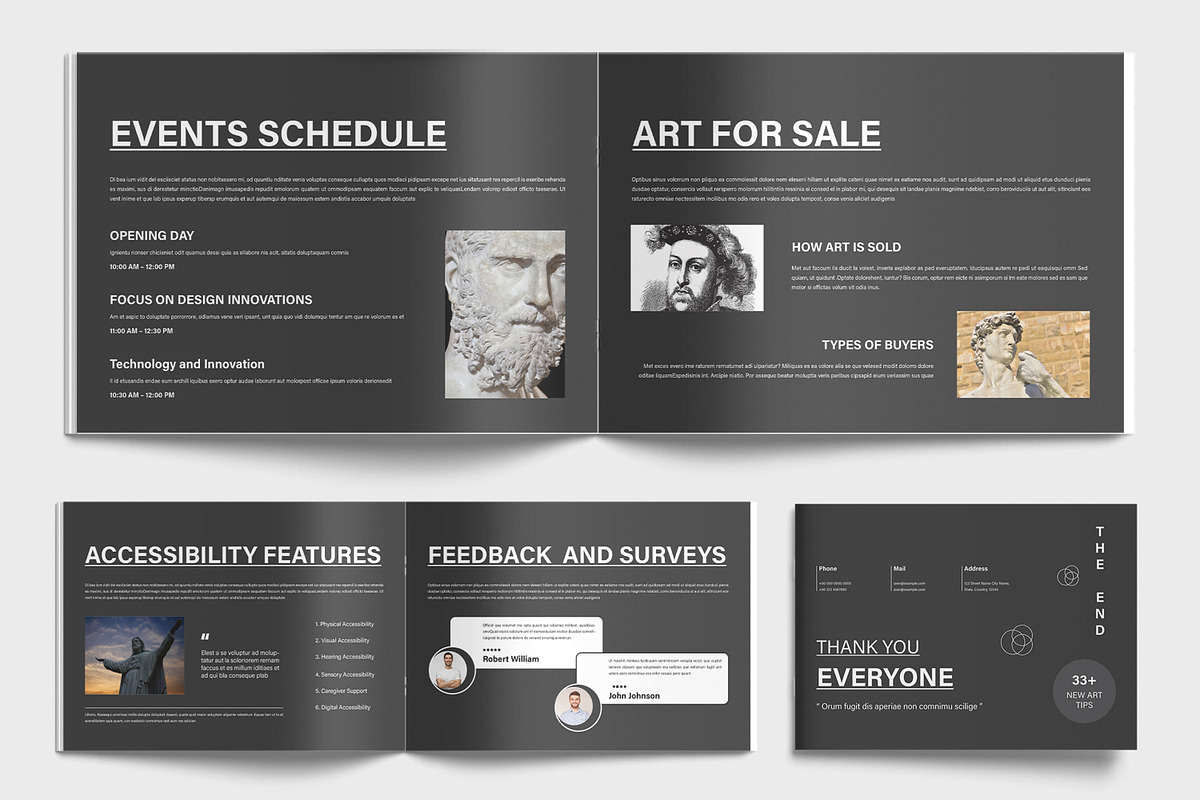 Art Exhibition Portfolio Design, a Brochure Template by MightyDesign (Photo 6 of 9)
