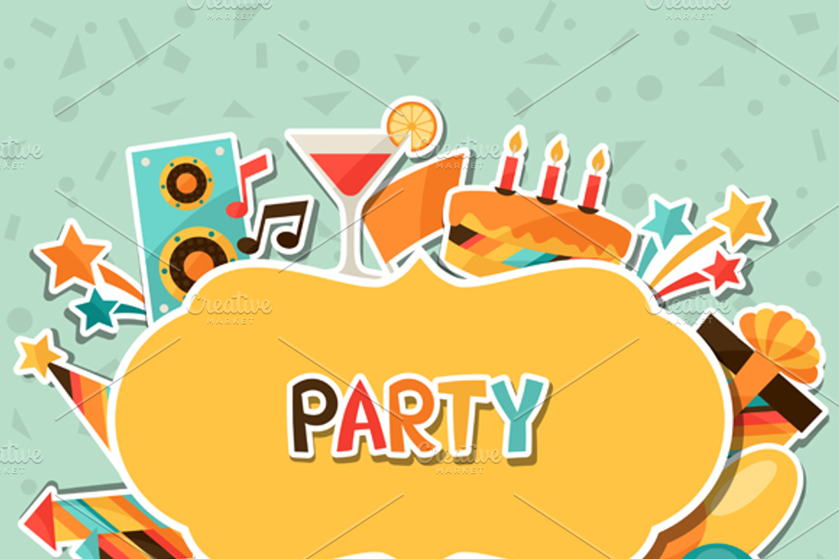 Party backgrounds., a Card Template by incomible (Photo 2 of 3)
