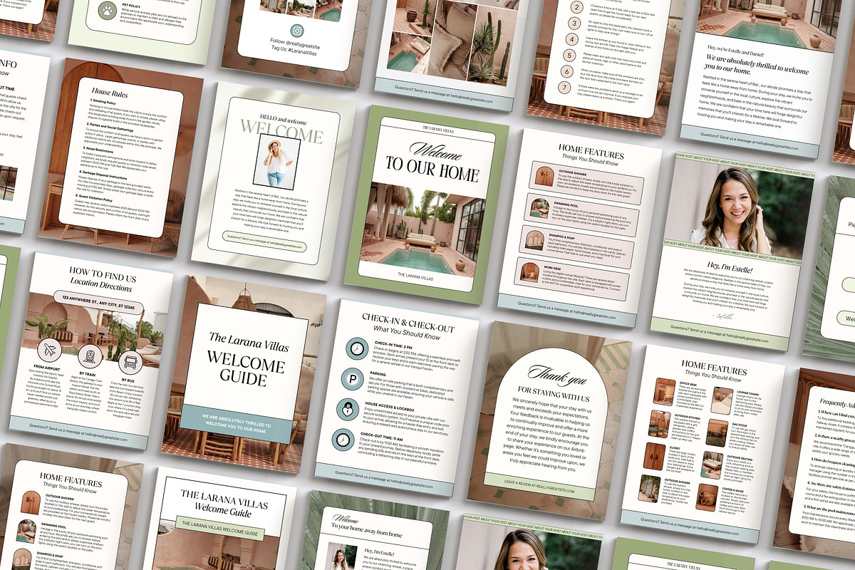 Airbnb Welcome Book Canva Templates, a Magazine Template by Fallon Gerst (Photo 2 of 23)