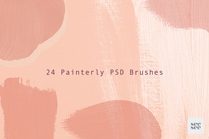 24 Painterly PSD Brushes