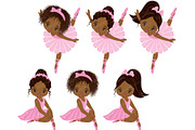 Vector Black Ballerina Clipart, an Illustration by TheCreativeMill (Thumbnail 4 of 4)