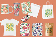 32JPG WATERCOLOR FRUIT PATTERNS, a Pattern Graphic by Vachira Digital Studio (Thumbnail 5 of 6)