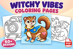 Witchy Vibes Coloring Pages Vol. 1