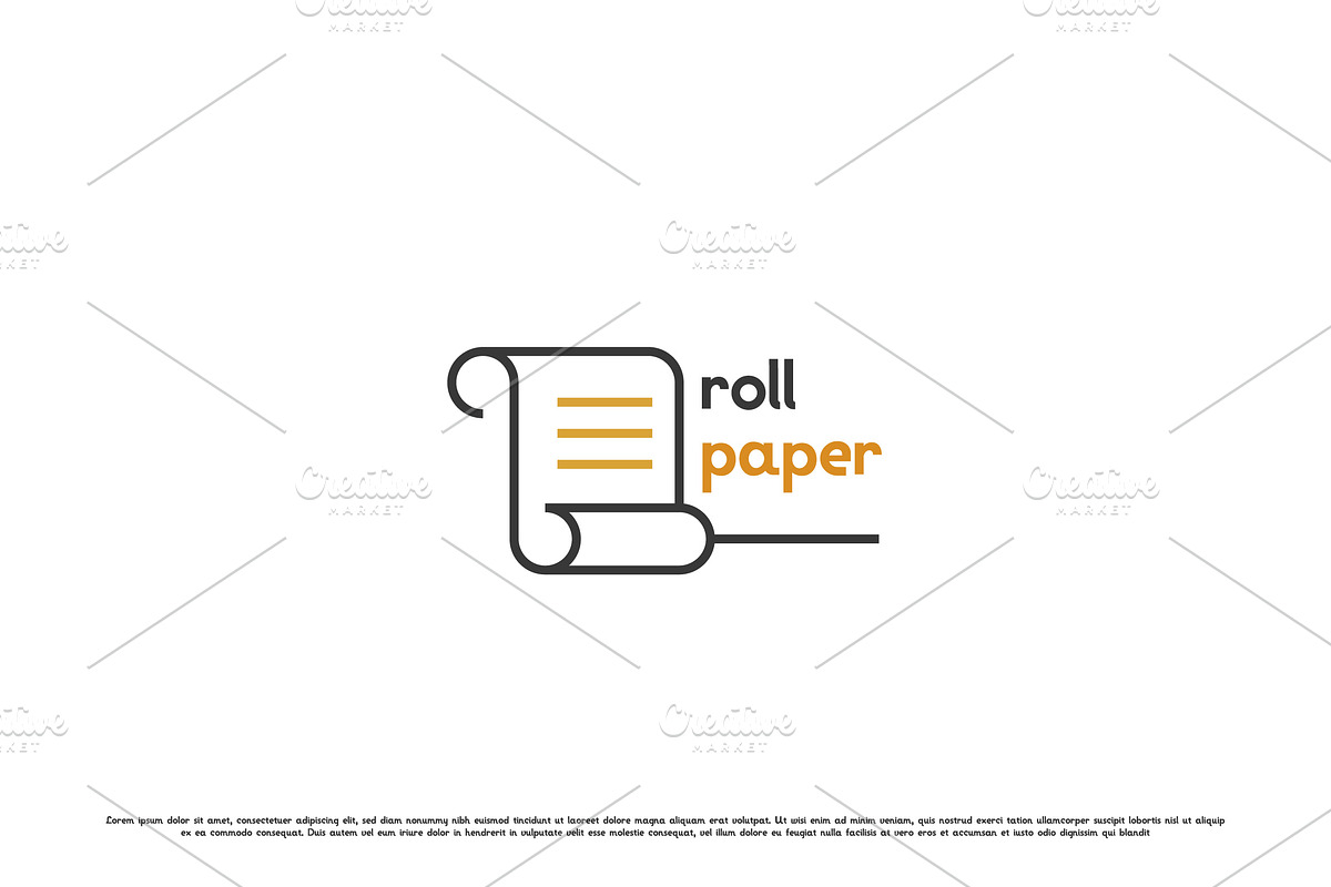 Roll Paper Logo Design Illustration, a Branding & Logo Template by Morvana Crew