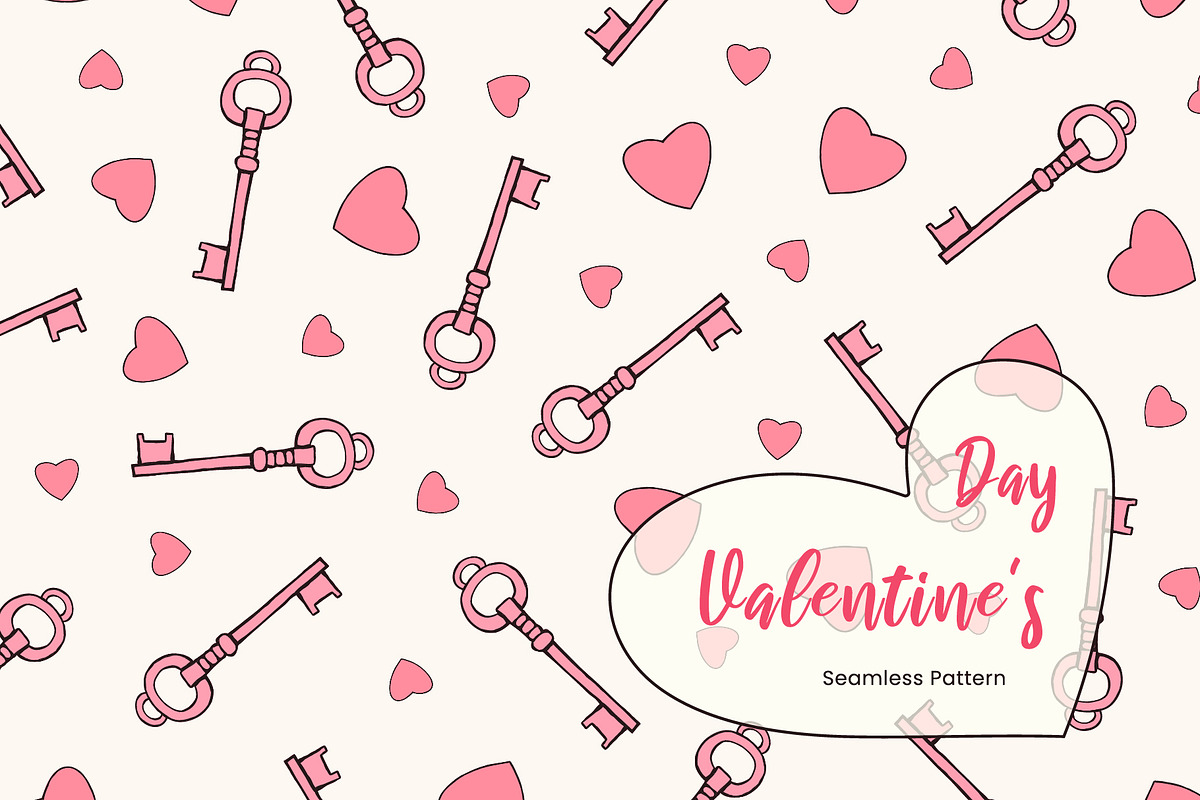 Whimsical Valentine Seamless Pattern, a Pattern Graphic by Groovy Arts (Photo 1 of 5)