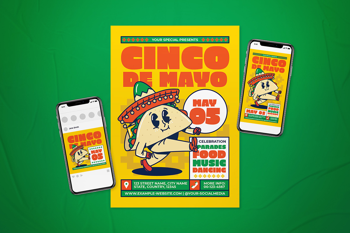 Cinco De Mayo Flyer Set, a Flyer Template by The Good Store (Photo 1 of 2)