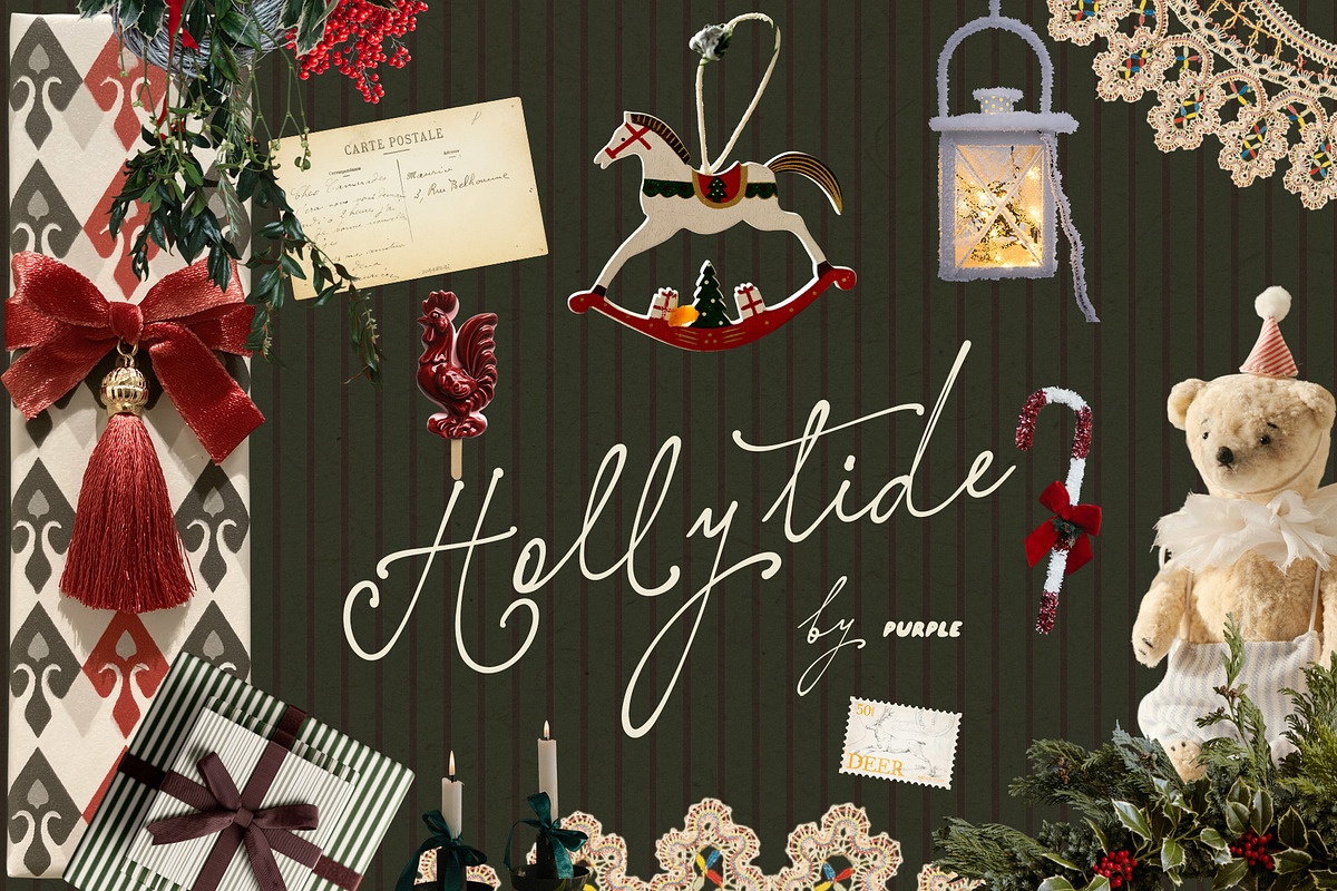 Vintage Christmas Collage, an Object Graphic by Purple (Photo 2 of 12)