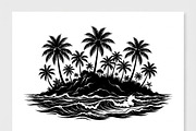 50 Tropical Palm Island Silhouette, an Empty State Illustration by Amazin_art (Thumbnail 28 of 41)