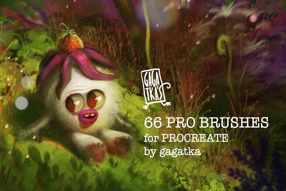 66 PRO brushes for PROCREATE, a Brush Add-On by gagatka (Photo 1 of 5)