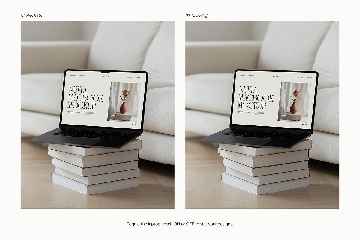 Apple Devices: MacBook, iPhone, iPad, a Device Mockup by Wildfield Studio (Photo 6 of 11)