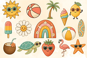 Groovy Beach Vibes Collection, an Object Illustration by KiddoGlyphs Studio (Thumbnail 2 of 4)