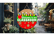 Personalized Teacher Door Sign Svg, an Object Graphic by EllaMaiyaali (Thumbnail 2 of 5)