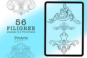 Filigree Procreate Brushset - Stamp, a Brush Add-On by Lucrumplus (Thumbnail 1 of 5)