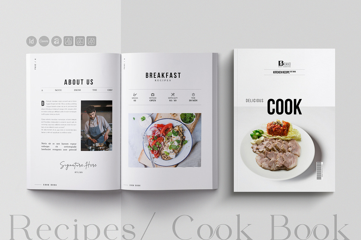 Cookbook Recipe Book Template, a Brochure Template by TemplateFolio-Shop (Photo 1 of 17)