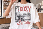 Vintage Cozy Season Christmas Design, a Seasonal Illustration by Libby Wishes (Thumbnail 3 of 4)