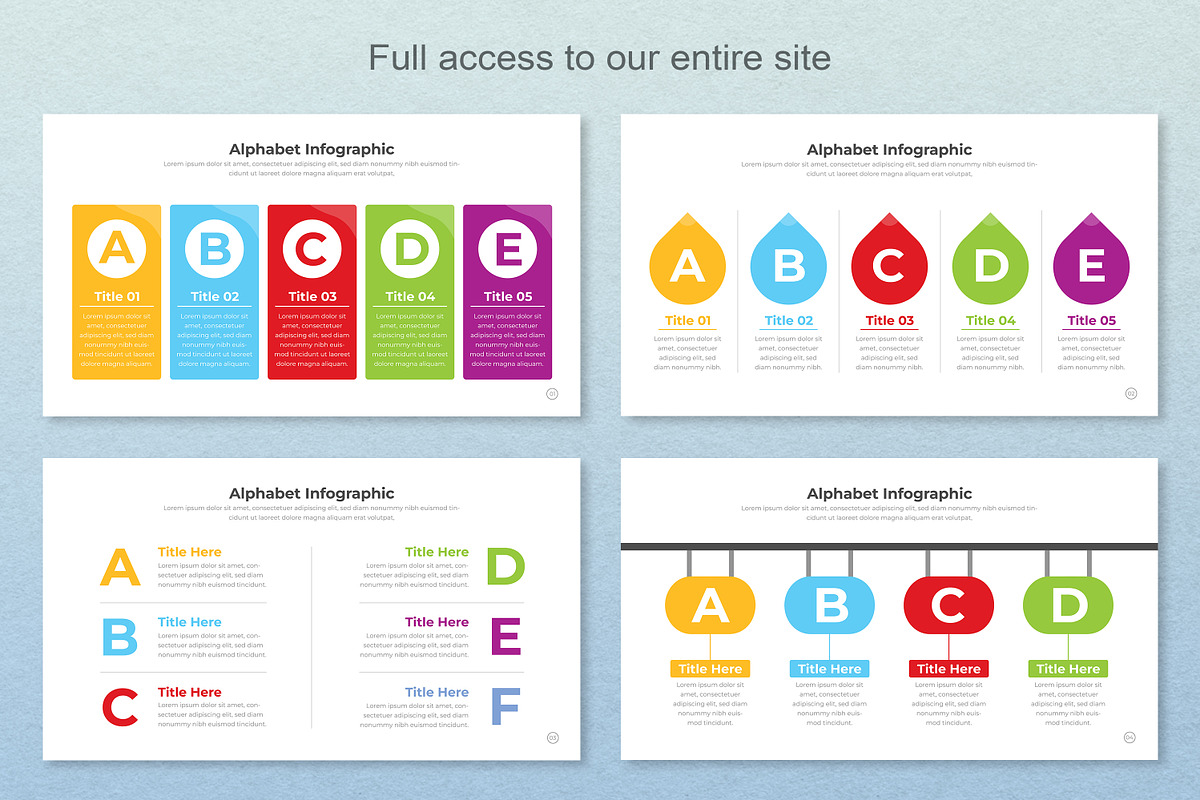 Alphabet Infographic Google Slide, a Templates & Theme by Mighty-Slide (Photo 2 of 7)