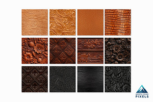 12 Tooled Leather Texture Patterns