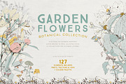 Garden Florals Botanical Set, an Illustration by White Lane Studio (Thumbnail 1 of 9)
