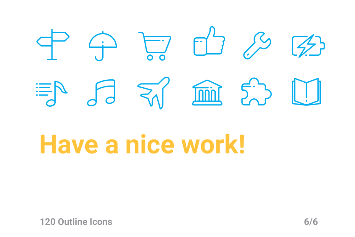 120 Outline Icons For Your Interface, an Icon by Kirill