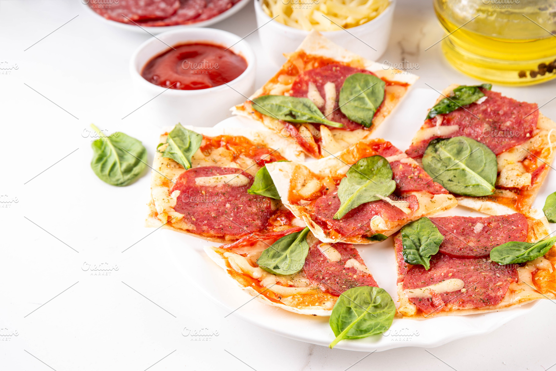 Flatbread Pepperoni Pizza, a Food & Drink Photo by Rimma