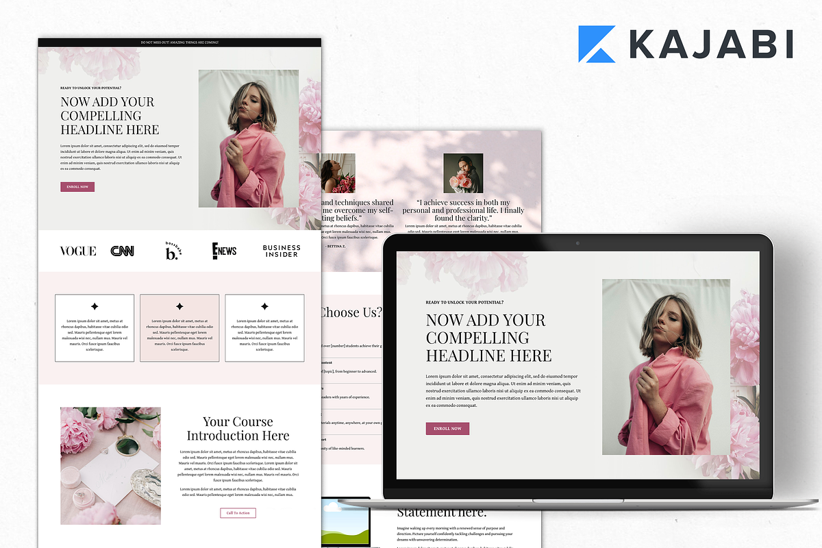 Kajabi Sales Funnel Templates, a Landing Page Template by Altenne | Kajabi Designer (Photo 2 of 10)