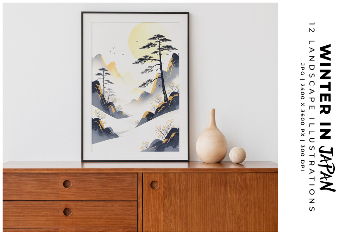 Winter in Japan, a Seasonal Illustration by Digital Art Creations (Photo 7 of 7)